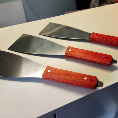 Stainless steel spatula, wide