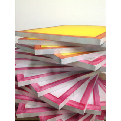 Aluminium frame 50x60cm profile 30x30x02 with tension grid 110-40 yellow