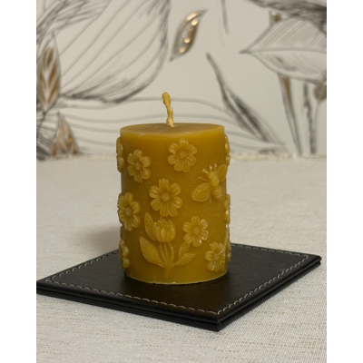 "Len z pszczołami"  Świece z naturalnego wosku pszczelego