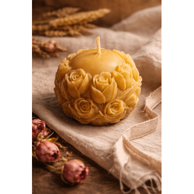 "Róża Roztocza"  Świece z naturalnego wosku pszczelego