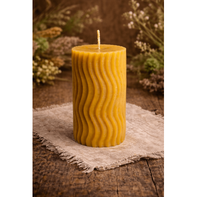 "Walec zygzak"  Świece z naturalnego wosku pszczelego